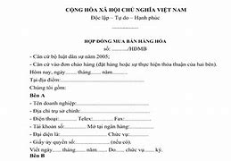 Hợp Đồng Mua Bán Hàng Hóa Đơn Giản